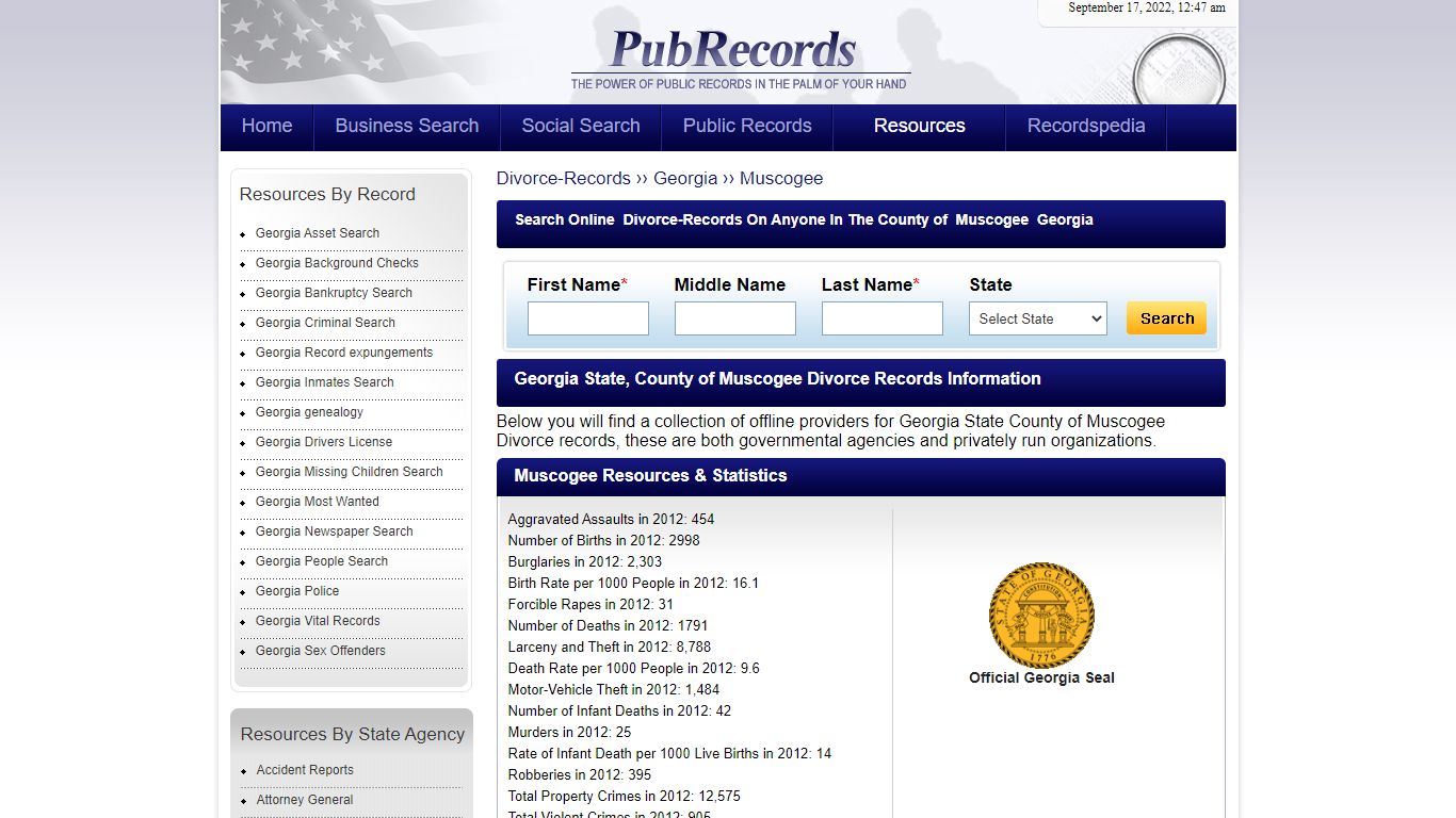 Muscogee County, Georgia Divorce Records - Pubrecords.com